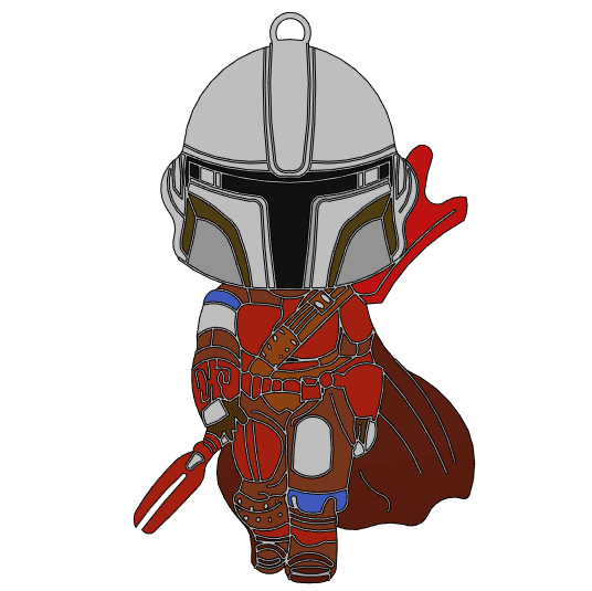 Mandalorian Keychain 3d model