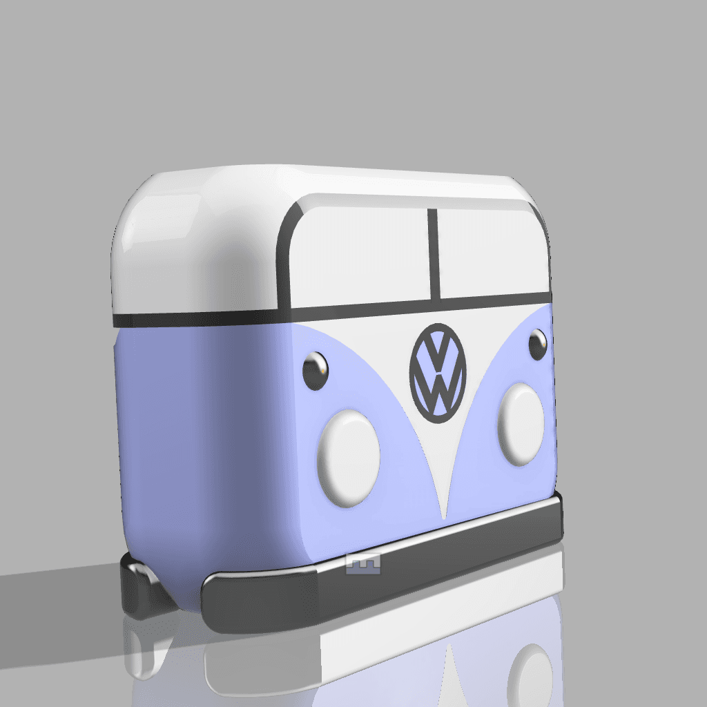 VW HIPPIE BUS - APPLE AIRPODS CASE 3d model