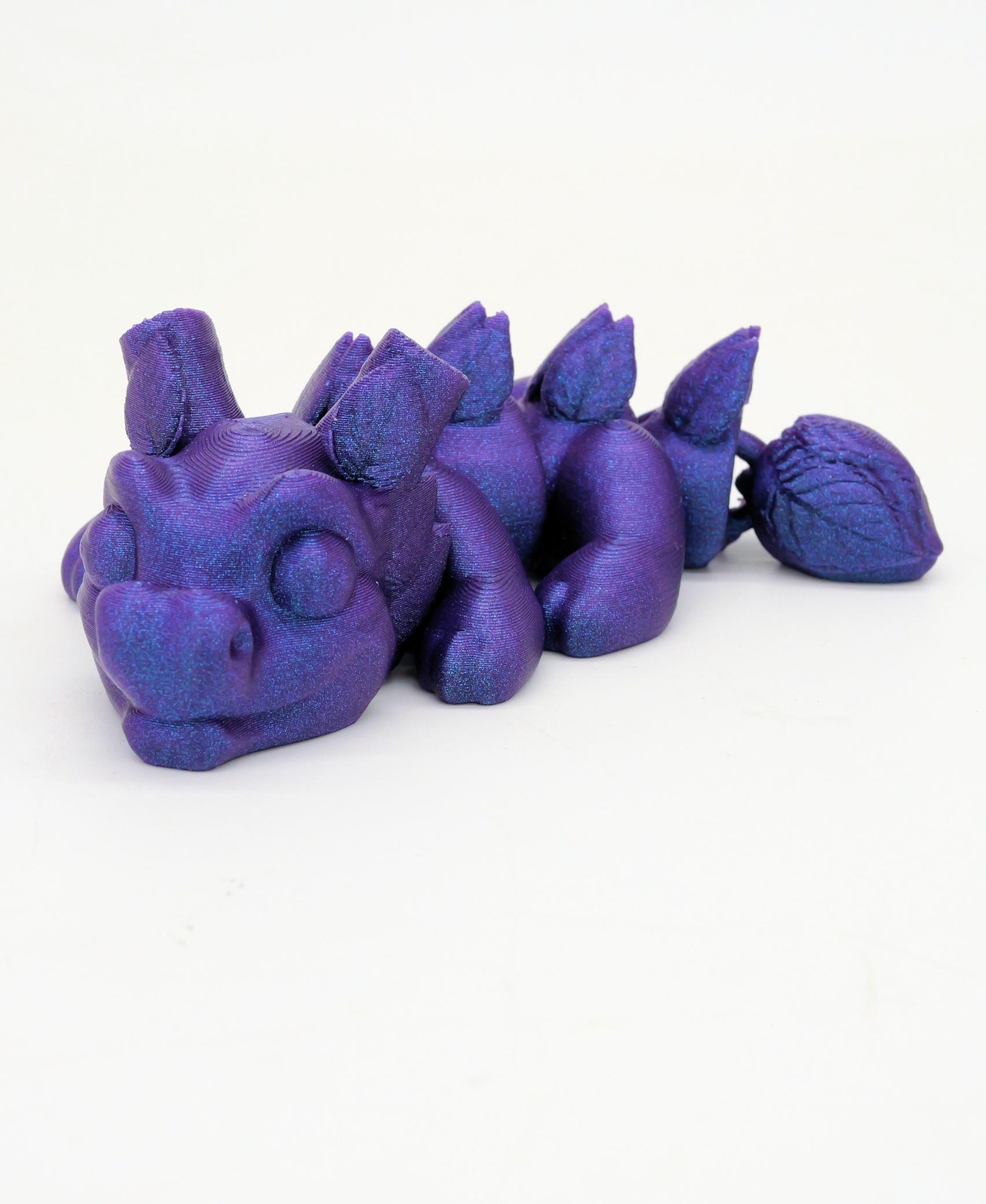 Sprout, Baby Wood Dragon - Articulated Dragon Snap-Flex Fidget (Medium Joints) 3d model