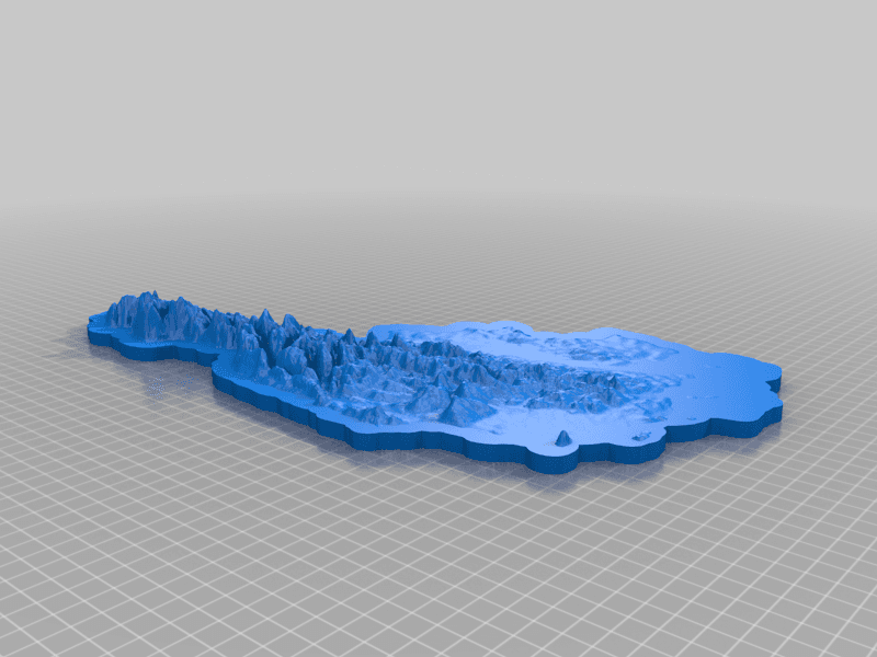 Austria / Österreich elevation map / alpen alps 3d model