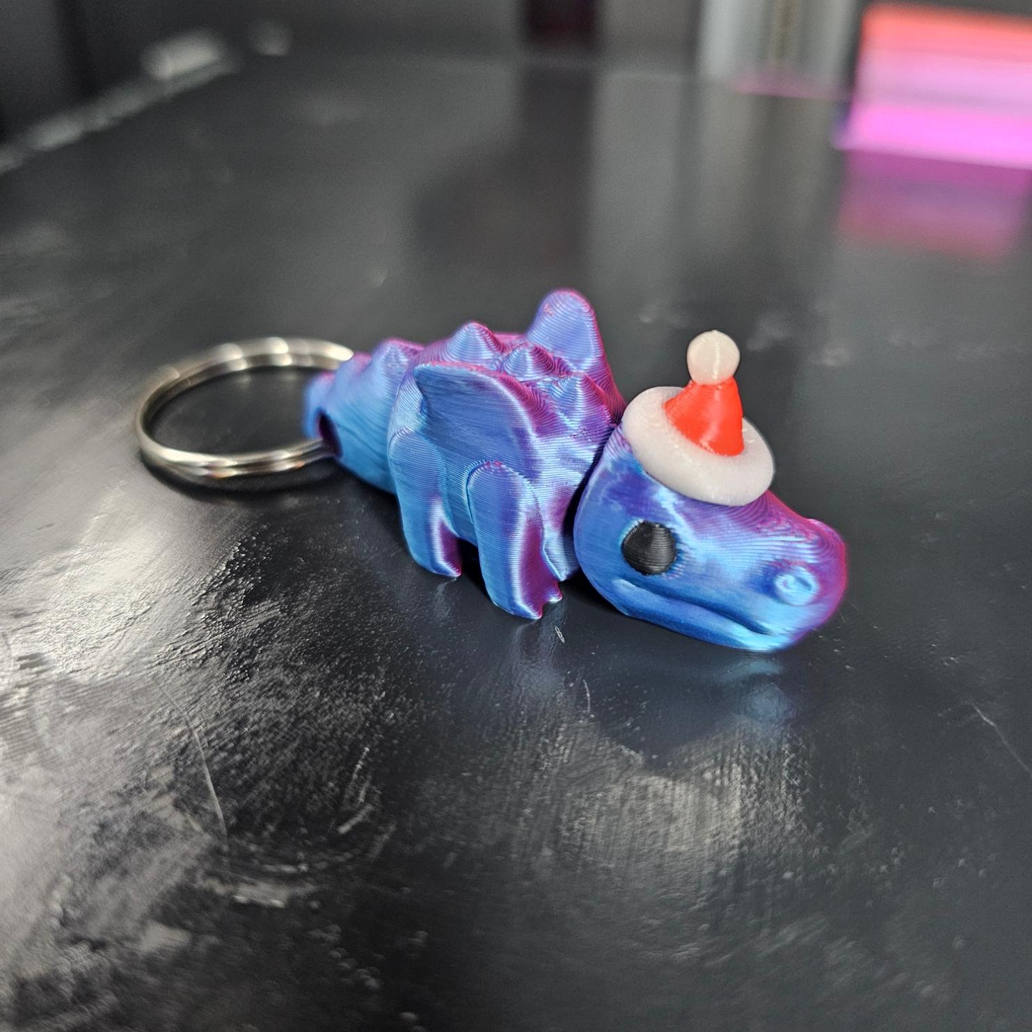 Mini Christmas Dragon Keychain 3d model