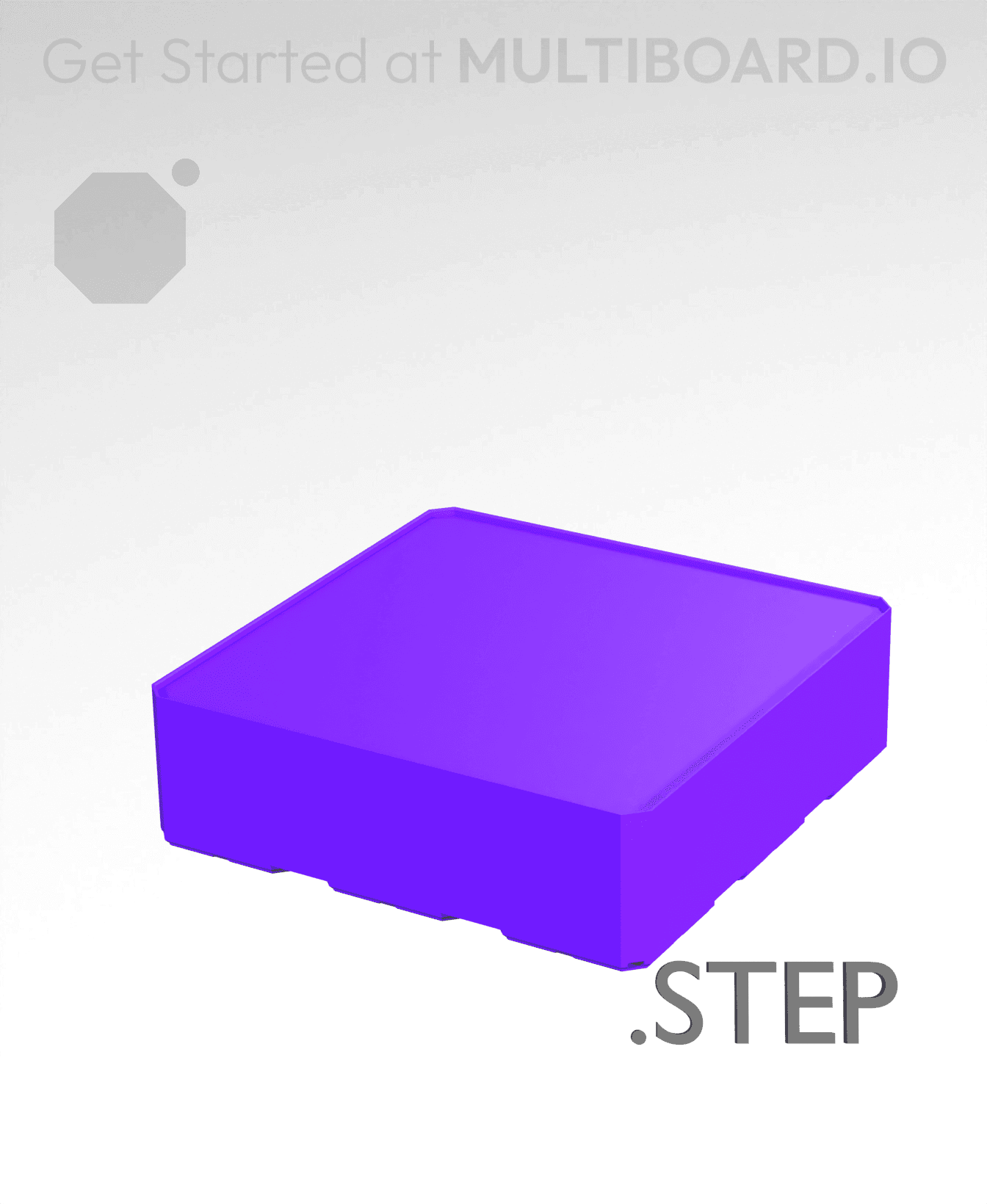 3x3x1 - Multibin Insert - STEP Remixing File 3d model