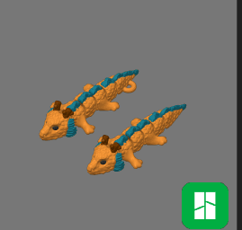 Luck Dragon Miniflex & Keychain 3d model