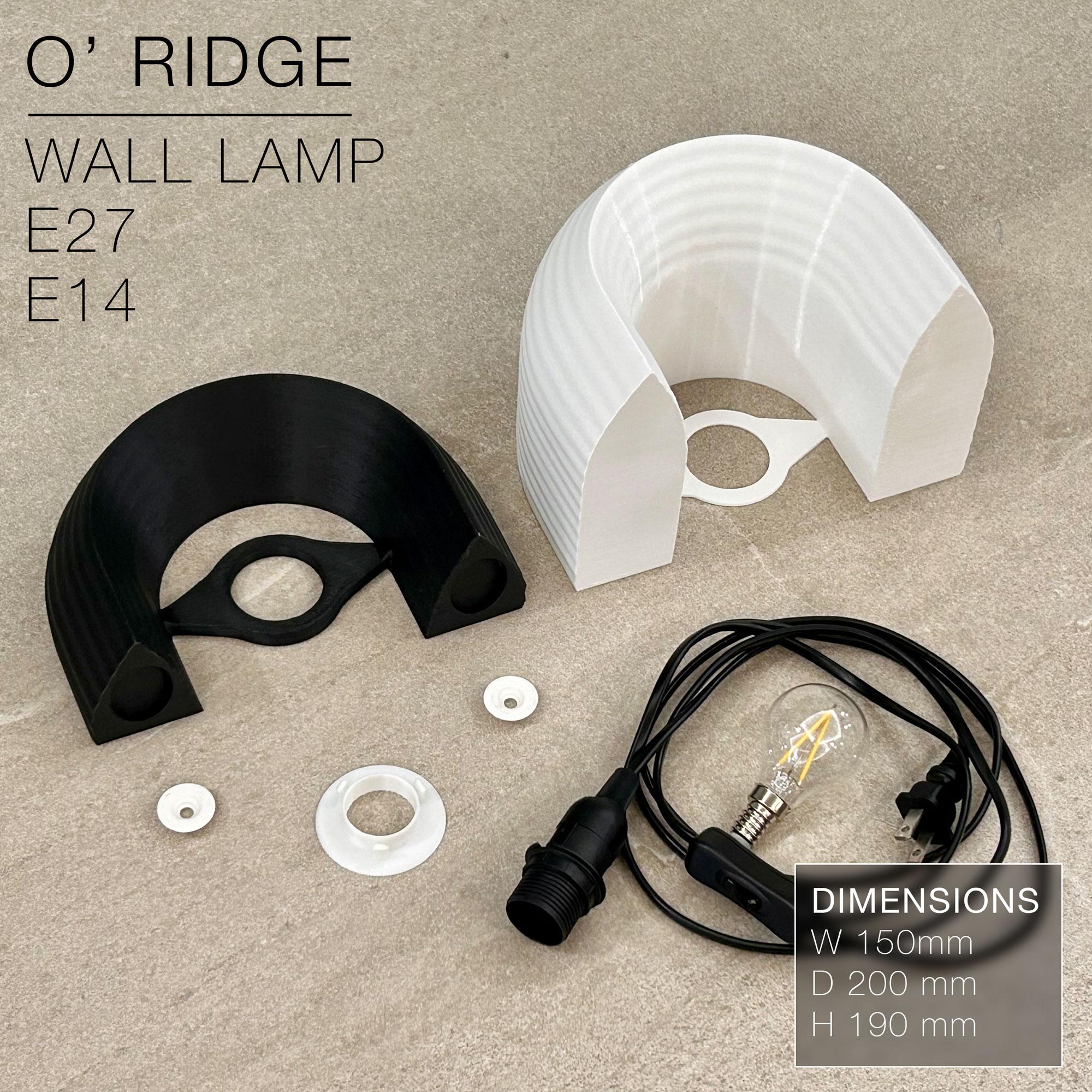 O' RIDGE  |  Wall Light E14 & E27 fast print 3d model