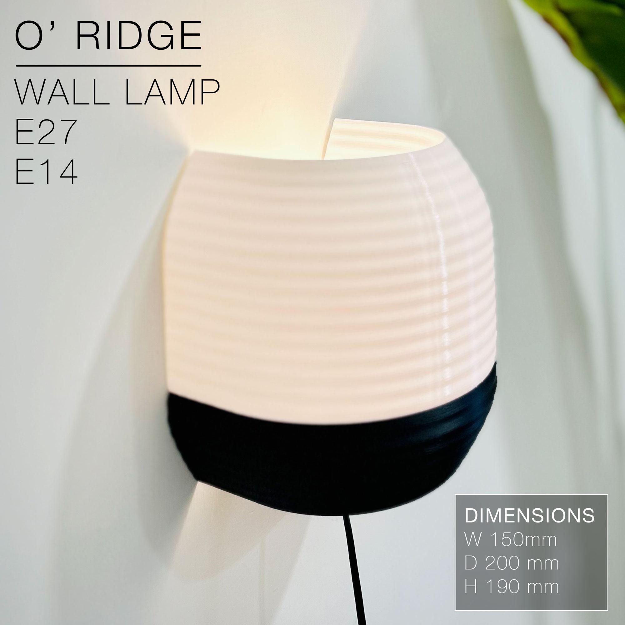 O' RIDGE  |  Wall Light E14 & E27 fast print 3d model