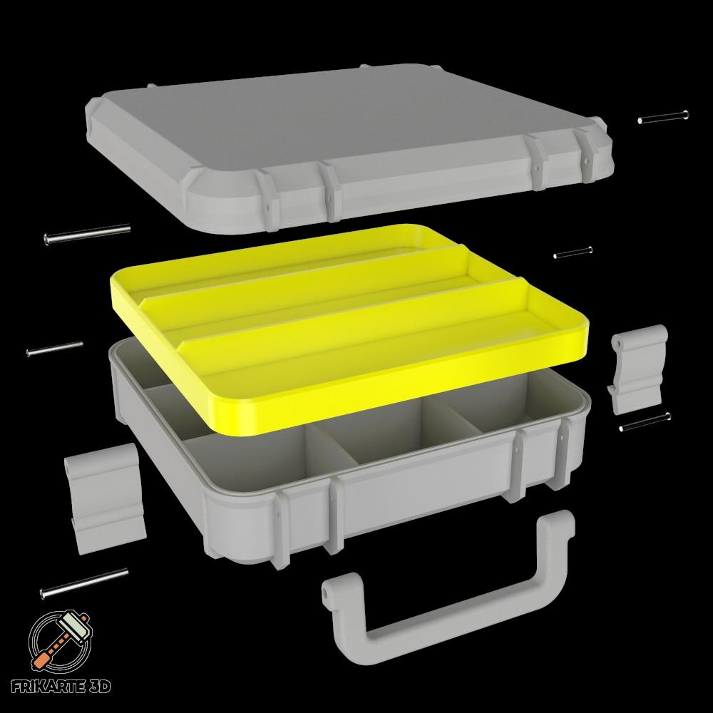 Modular ToolBox Tri-Slot Organizer Horizontal 3d model