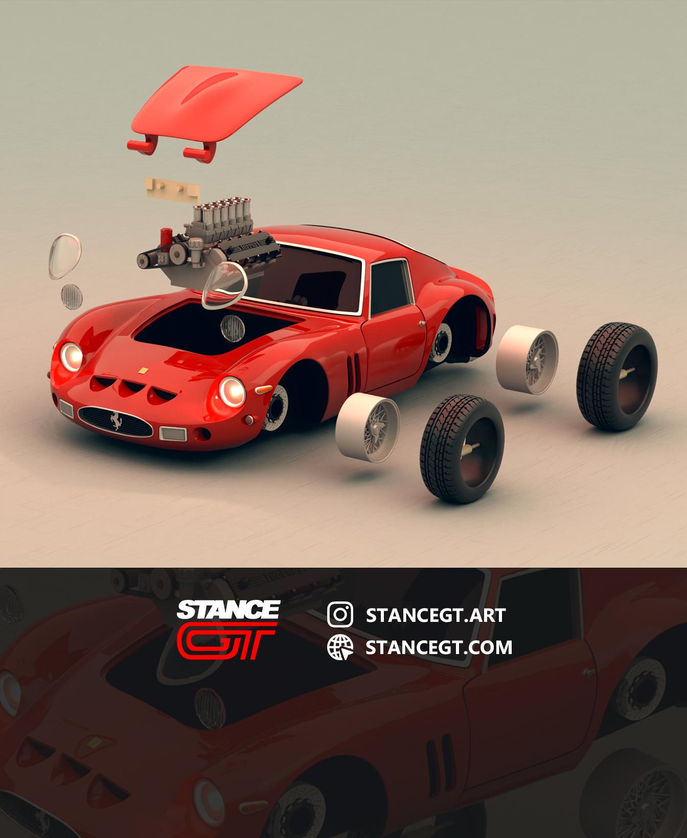 Ferrari 250 GTO | Scale Model car (Pre-supported STL included) 3d model