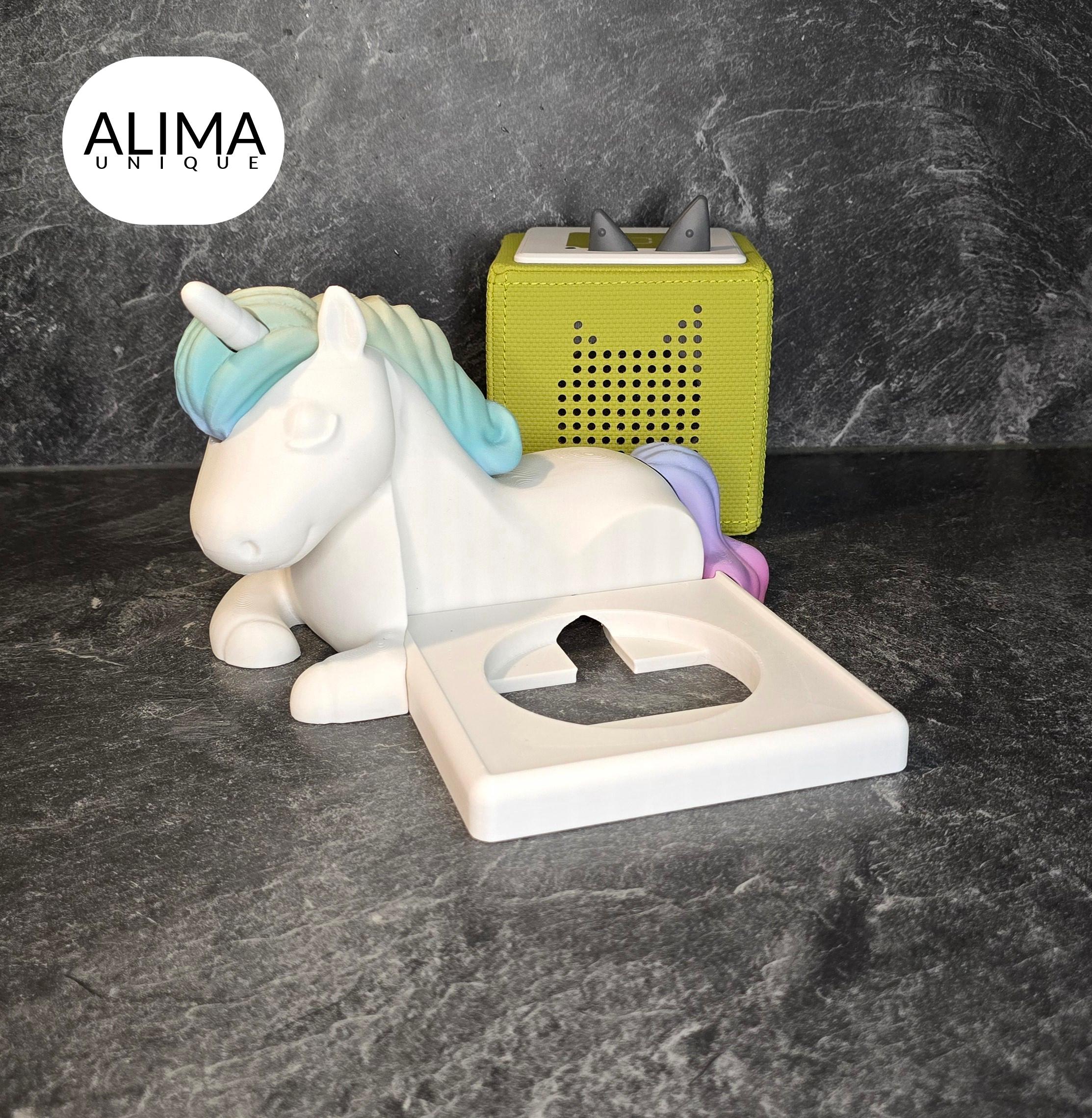 Sleeping unicorn compatible with Toniebox 3d model