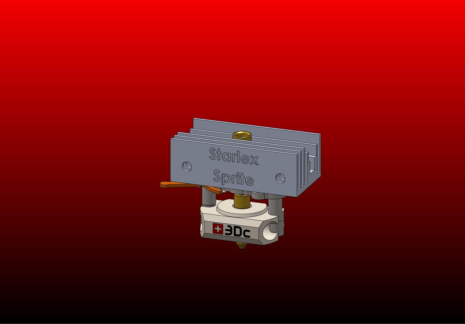 Creality Sprite Extruder with Starlex Butterfly Mount Upgrade 3d model