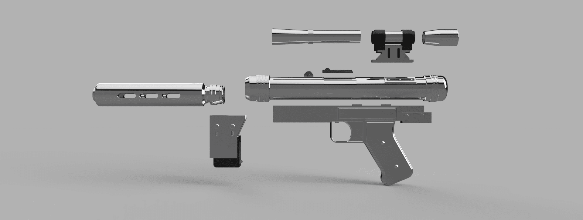 Lando Calrissian's SE-14R Custom Blaster 3d model