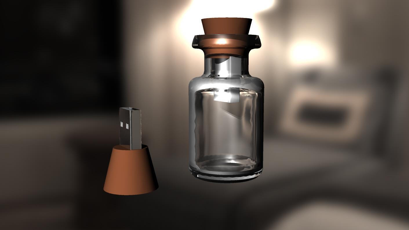 USB message in a bottle.stl 3d model