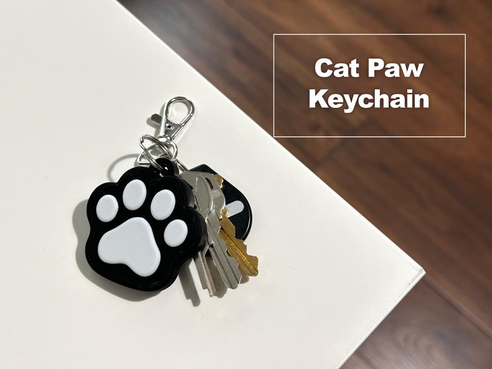 Cat paw Keychain 3d model