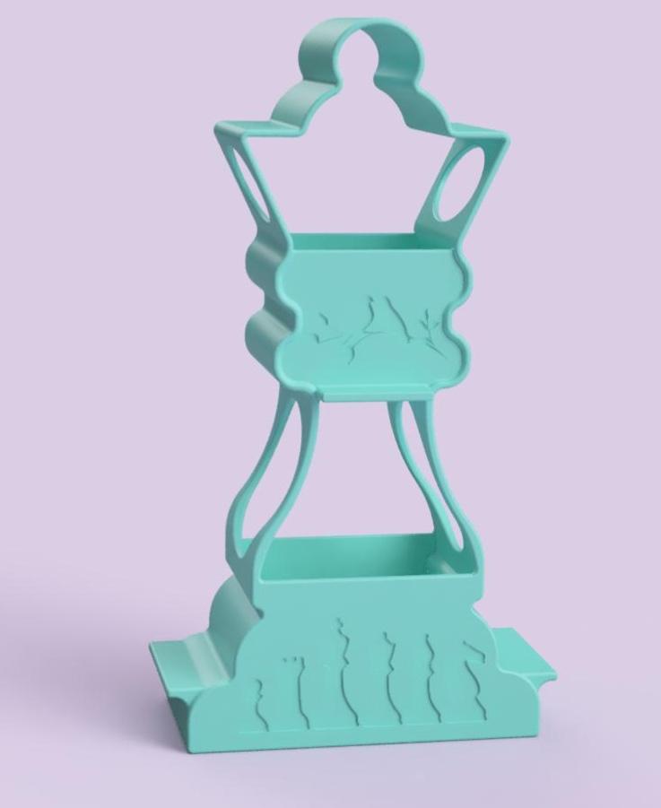 Queen Bird Feeder (chess) 3d model