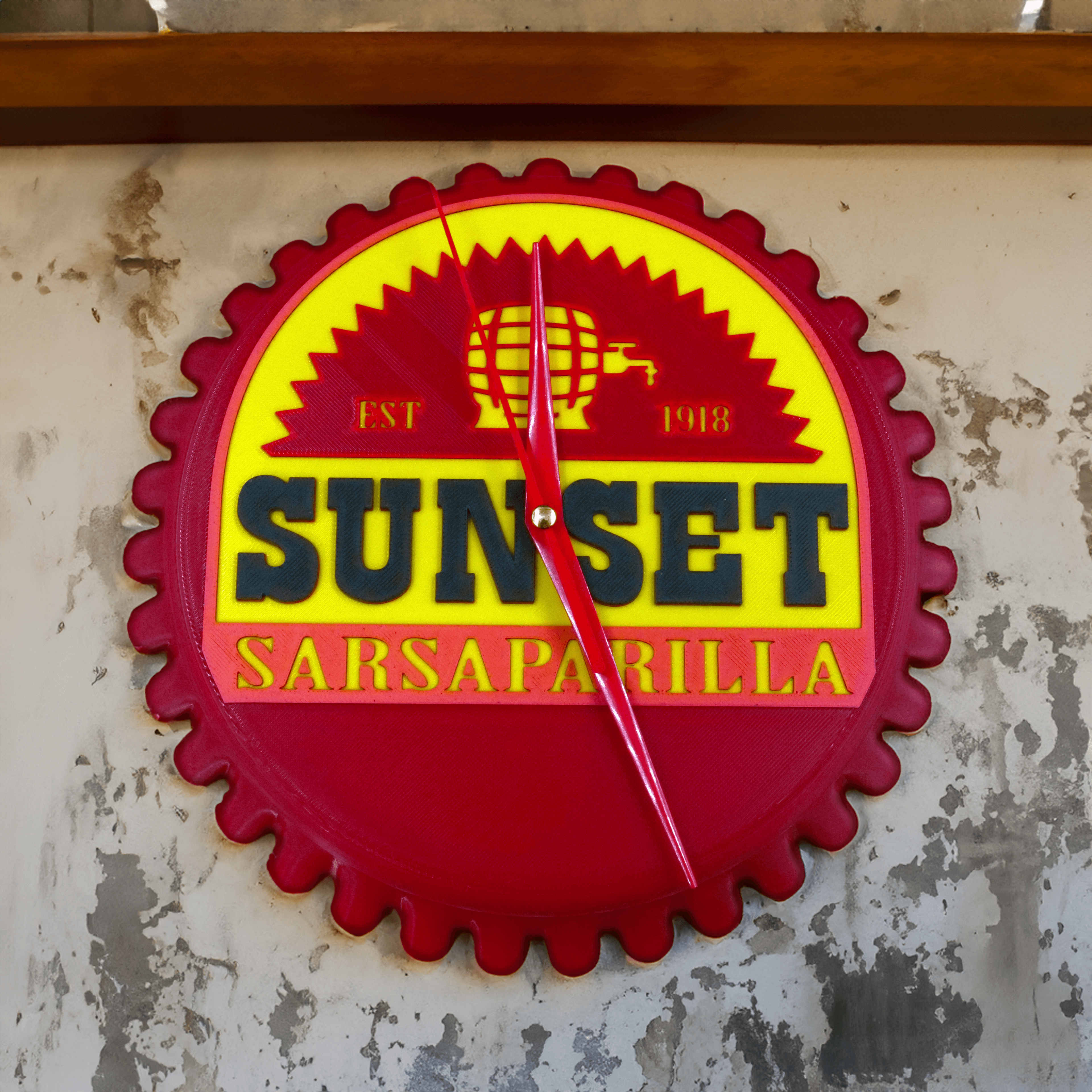 Sunset Sarsaparilla - Fallout Inspired Clock 3d model