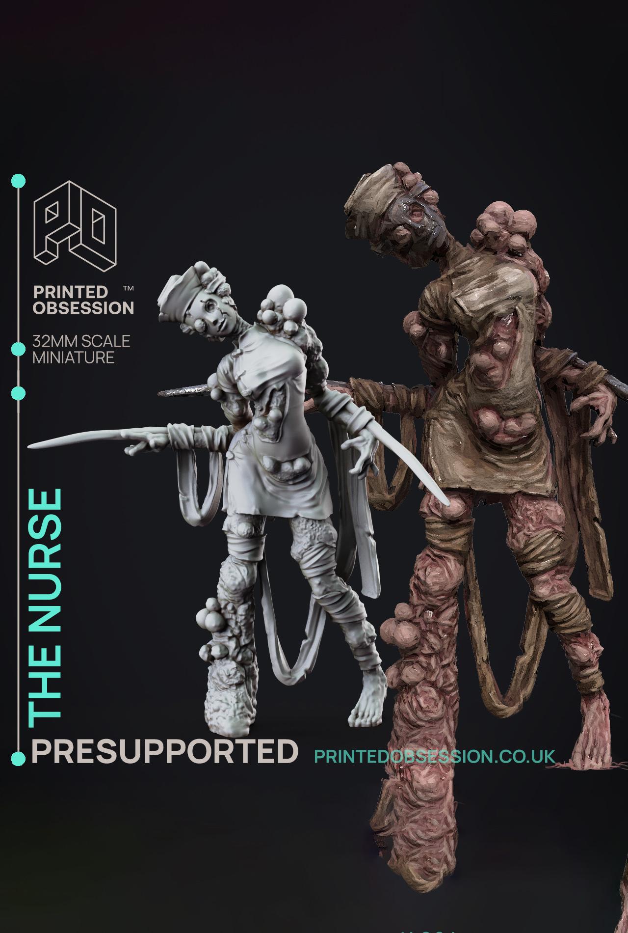 The Nurse - Lady of the Pox - PRESUPPORTED - Illustrated and Stats - 32mm scale			 3d model