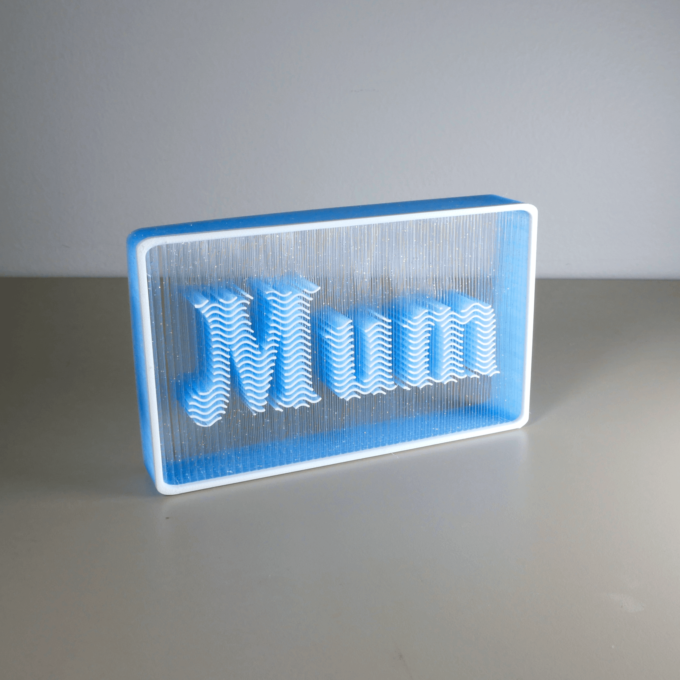 Mum Suspended String Art 3d model