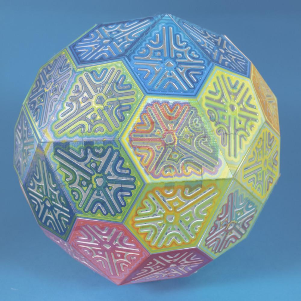 Folding Pentagonal Hexacontahedron Puzzle 3d model