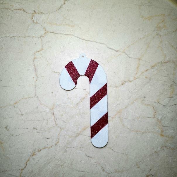 candy cane multi color ornament 3d model