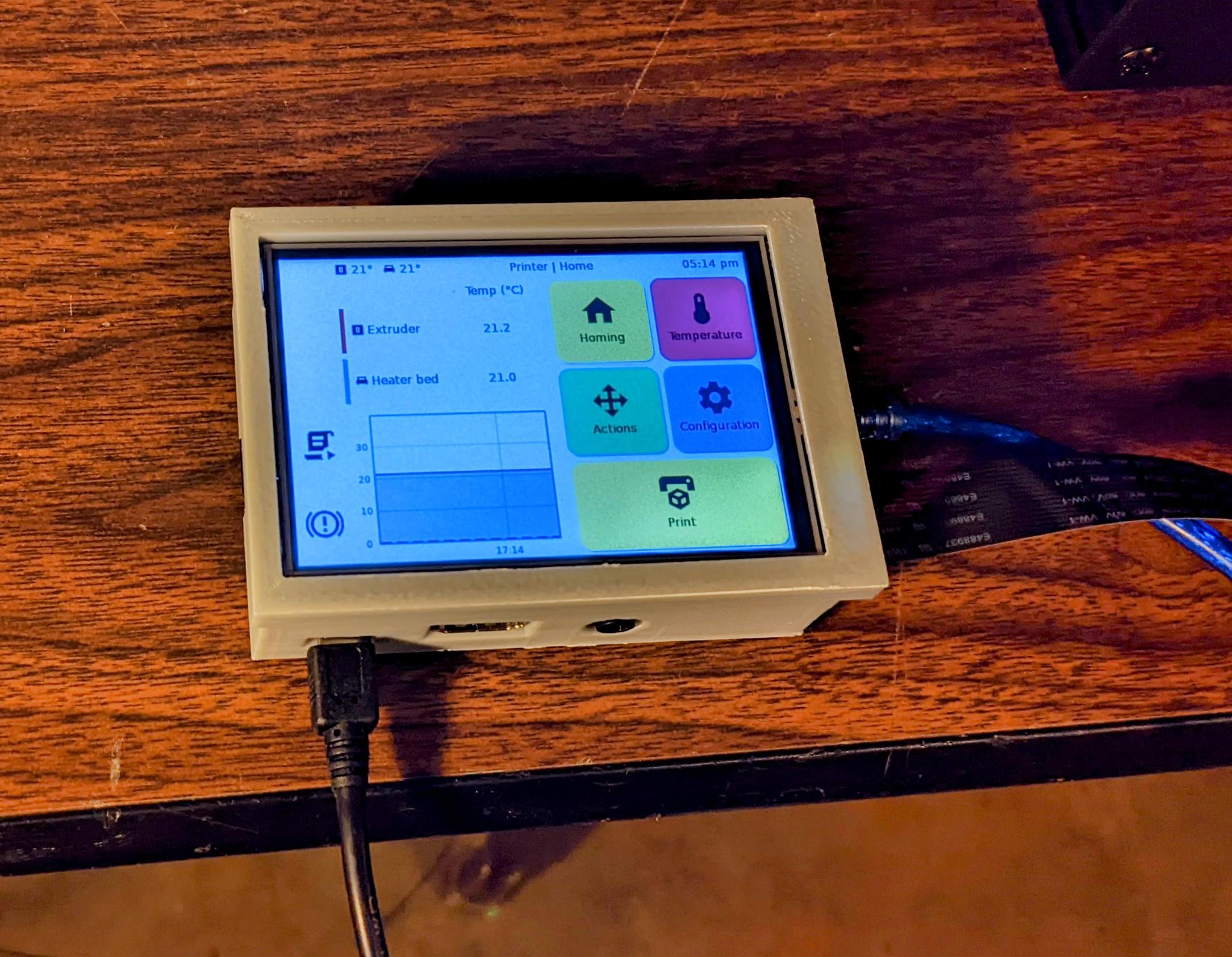 Raspberry Pi 3A with 3.5 inch GPIO LCD Case 3d model