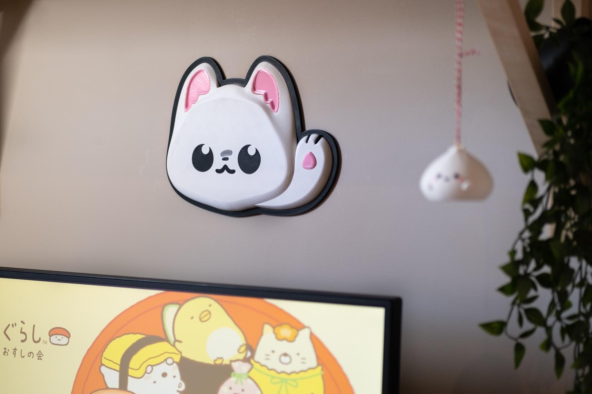 Kawaii Cat Wall Decor - Holoprops 3d model