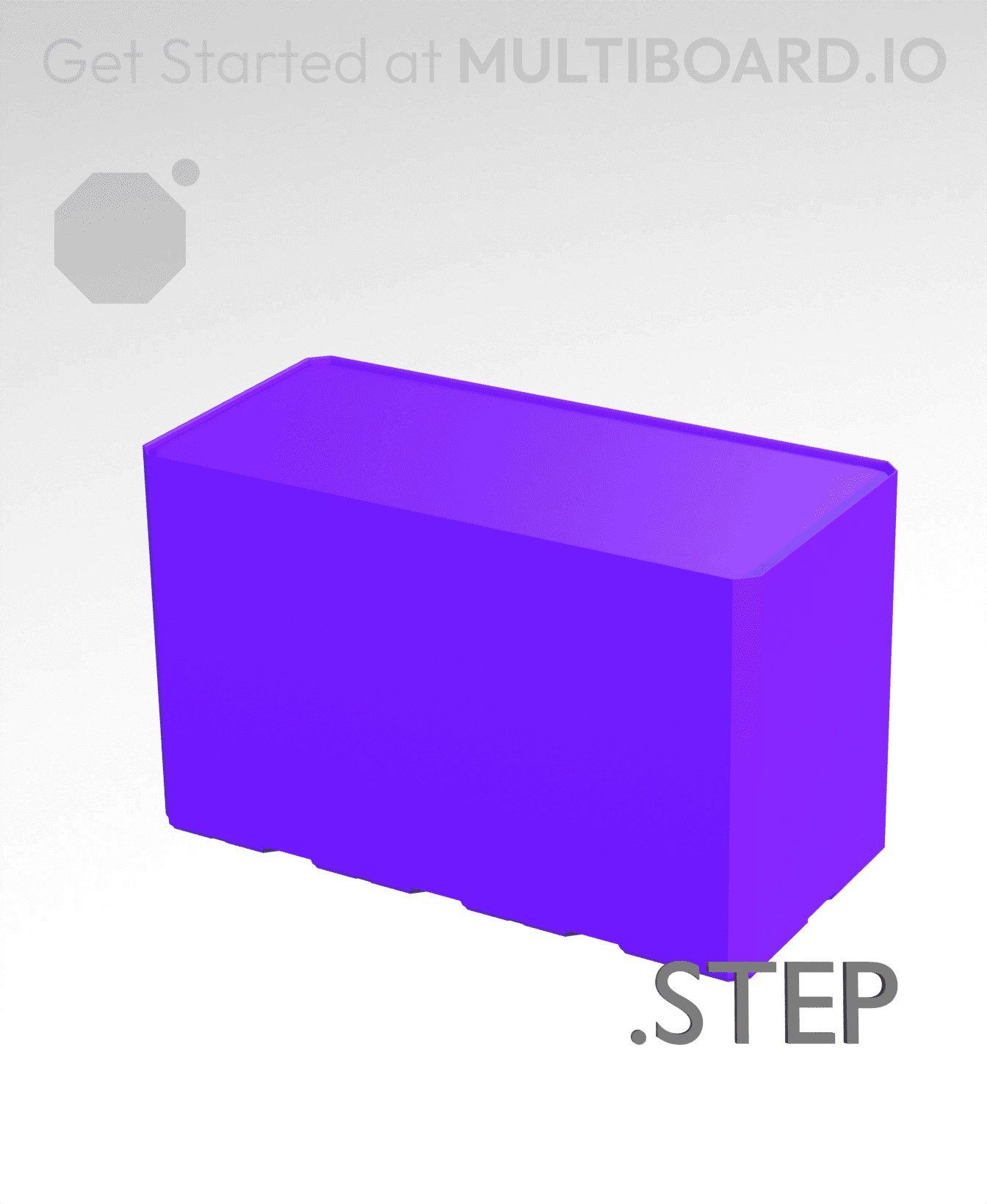 4x2x2·5 - Multibin Insert - STEP Remixing File 3d model