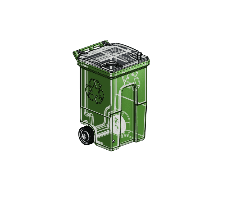 Mini Recycle Bin  3d model