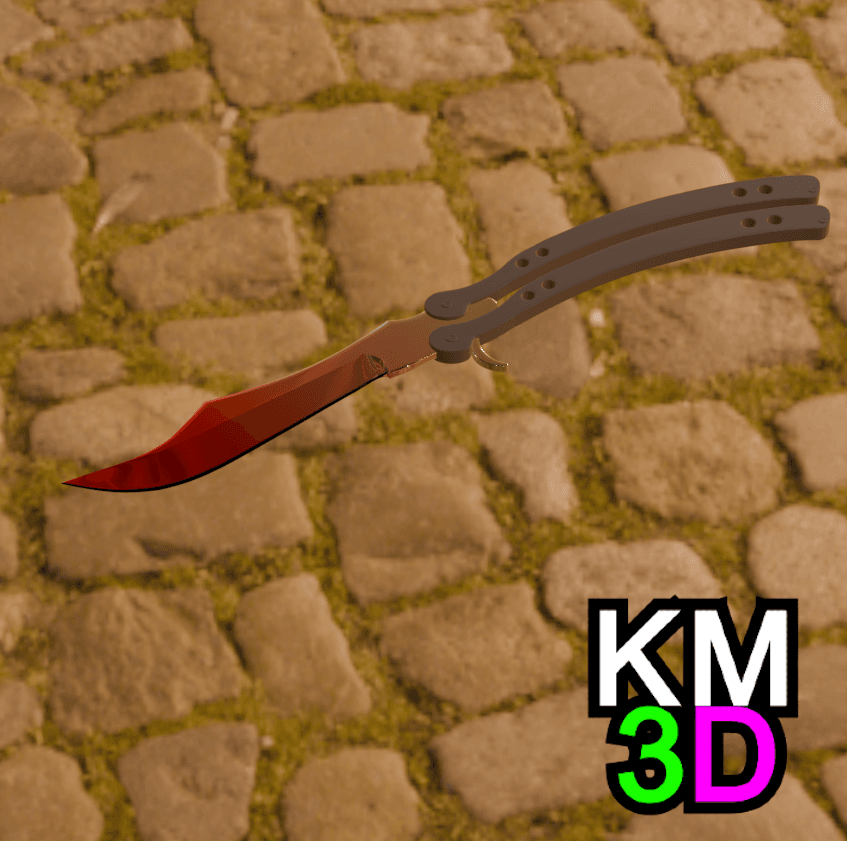 Butterfly Knife CSGO 3d model