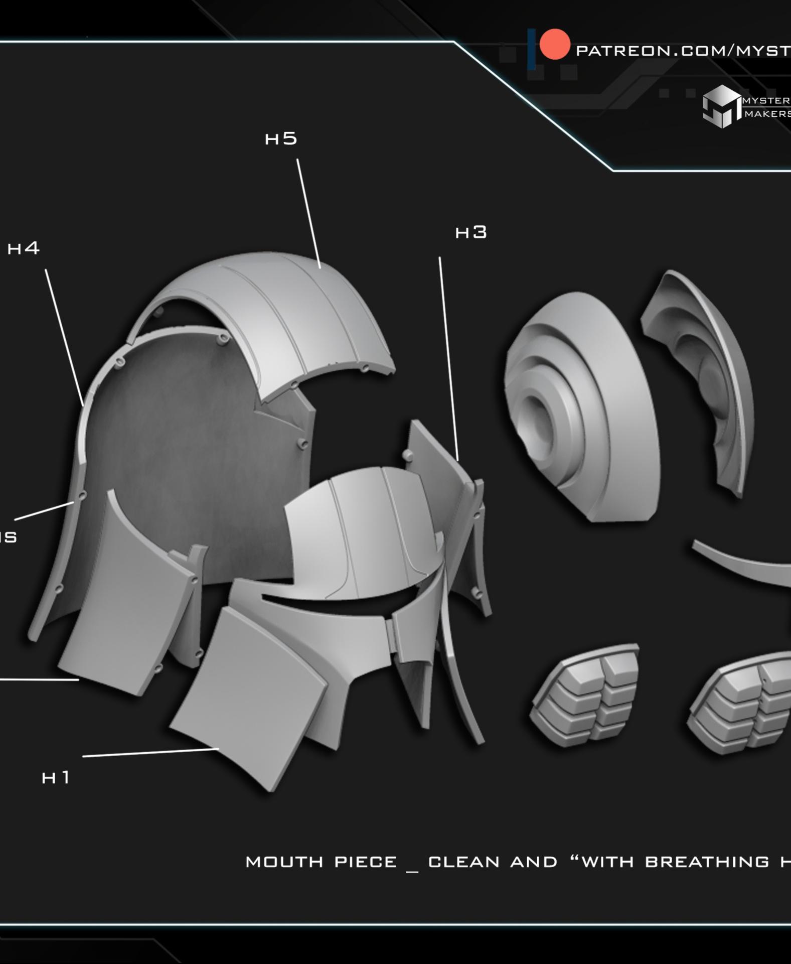 Starkiller helmet and claws 3d model