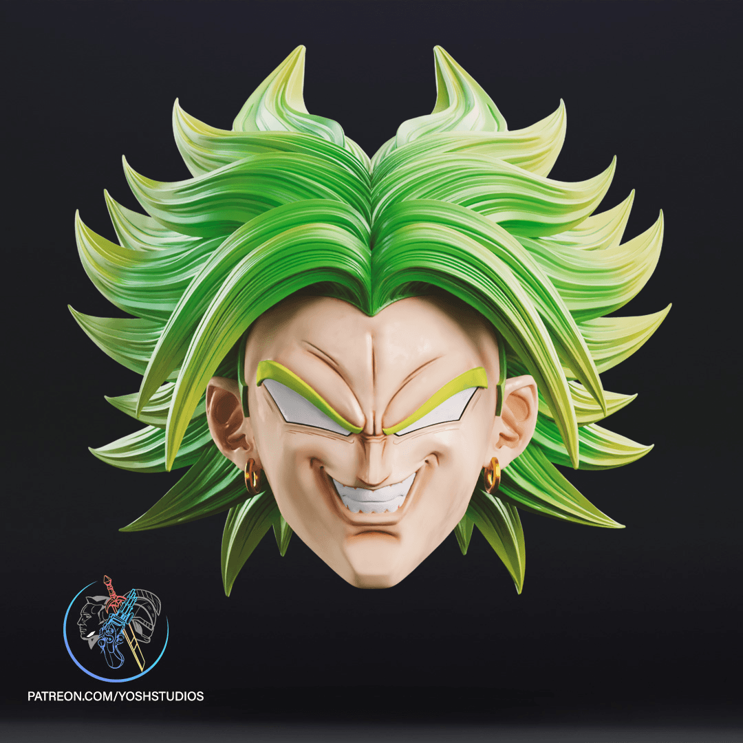 Broly Mask 3D Printer File STL 3d model