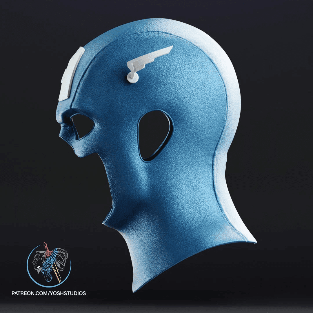 Captain America Comic Book Mask 3d Print File STL 3d model