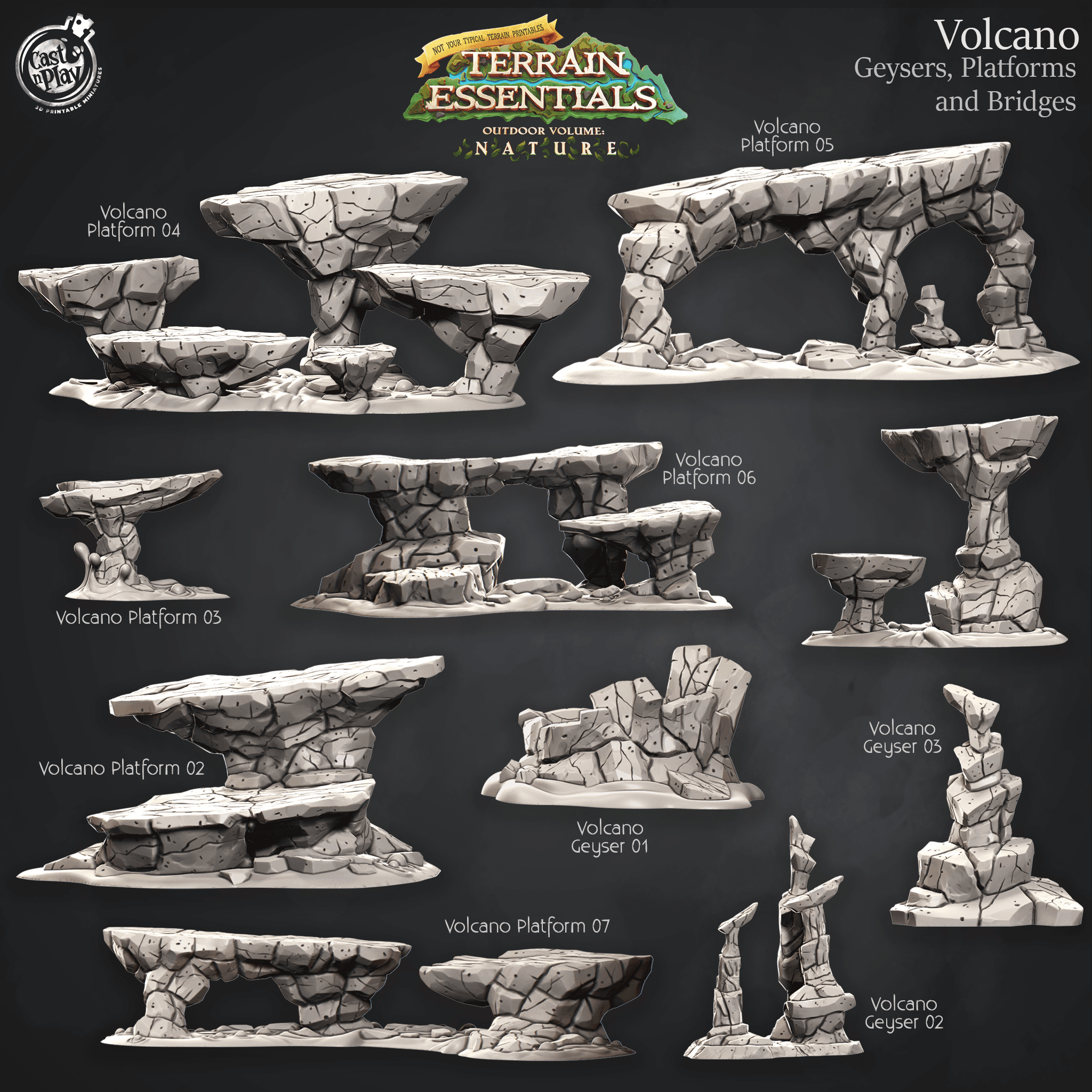 Volcano Set (Pore-Supported) 3d model