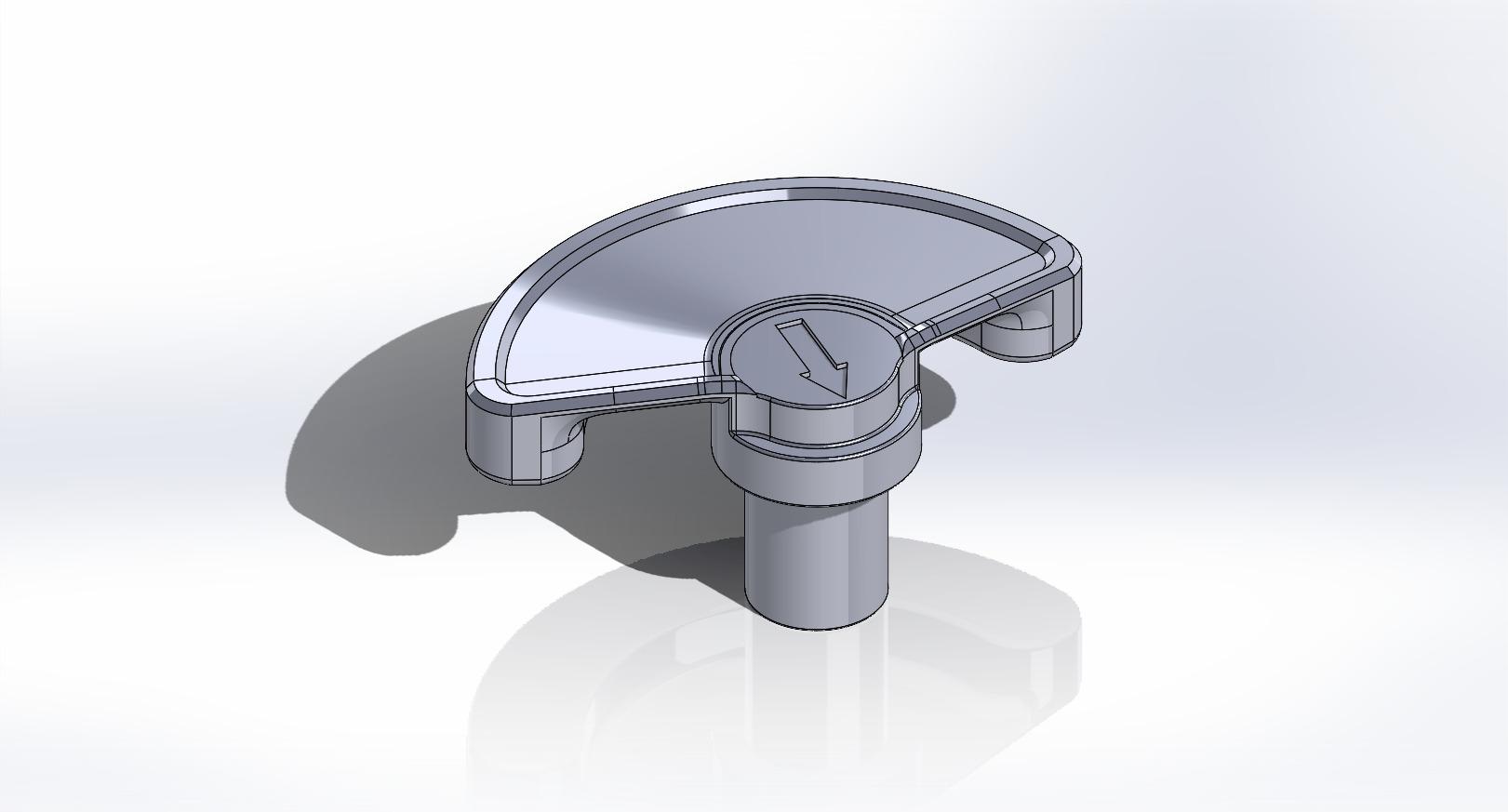 Pademelon Dual Crown 50mm 136.6 degree Sweep Tool 3d model