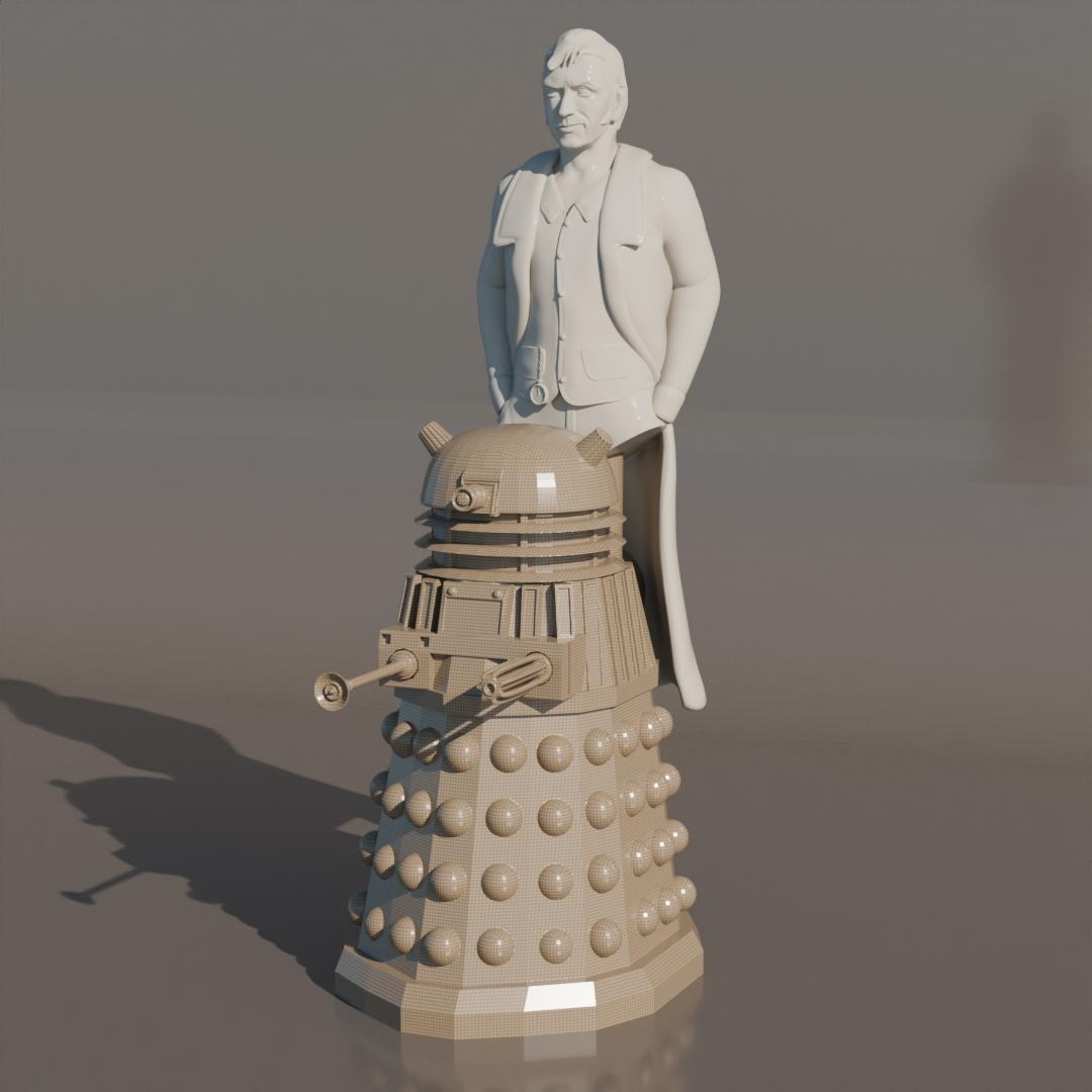 DR WHO AND DALEK BUST 3d model