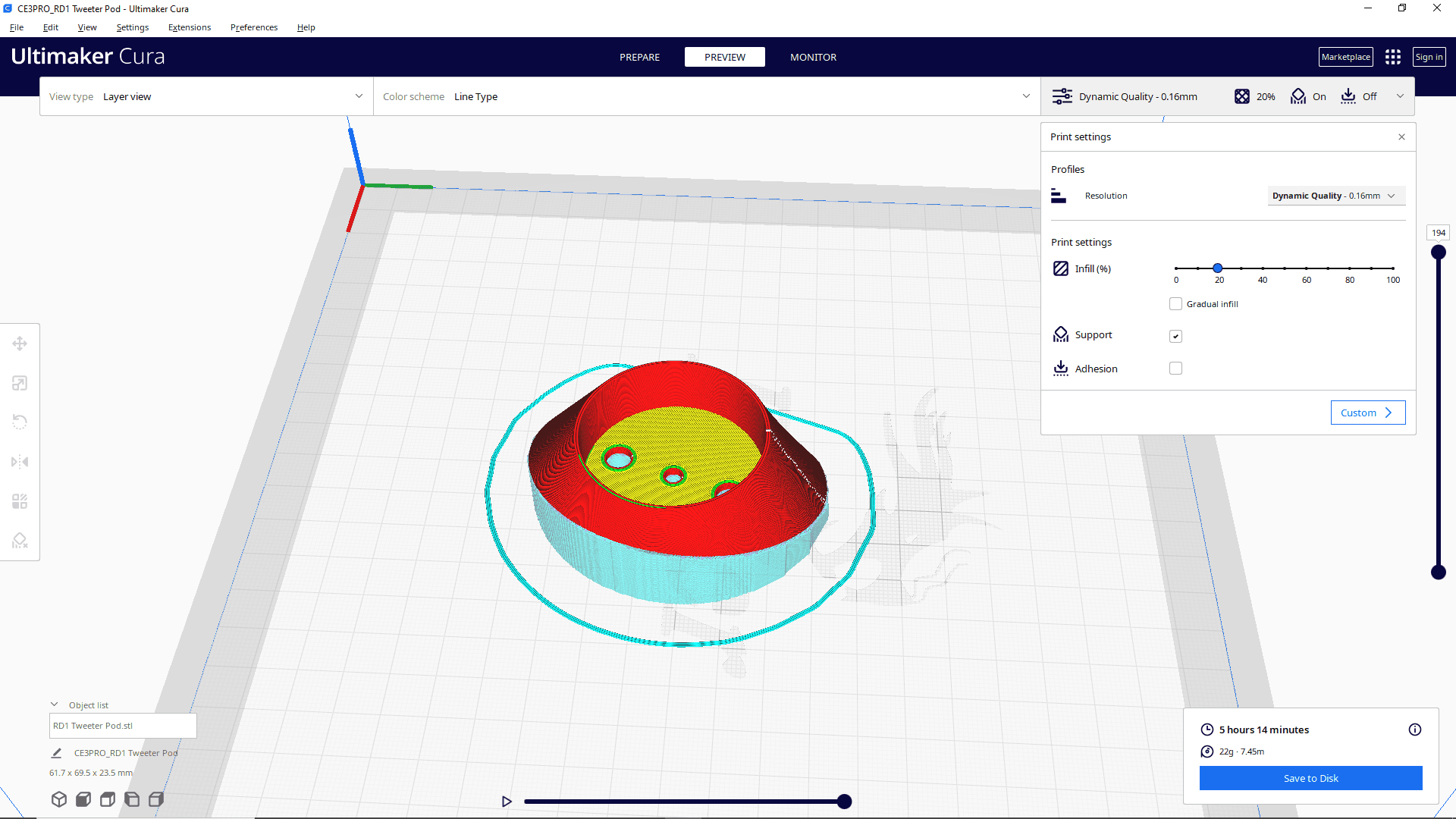 RD1 CRV Tweeter Pod.stl 3d model