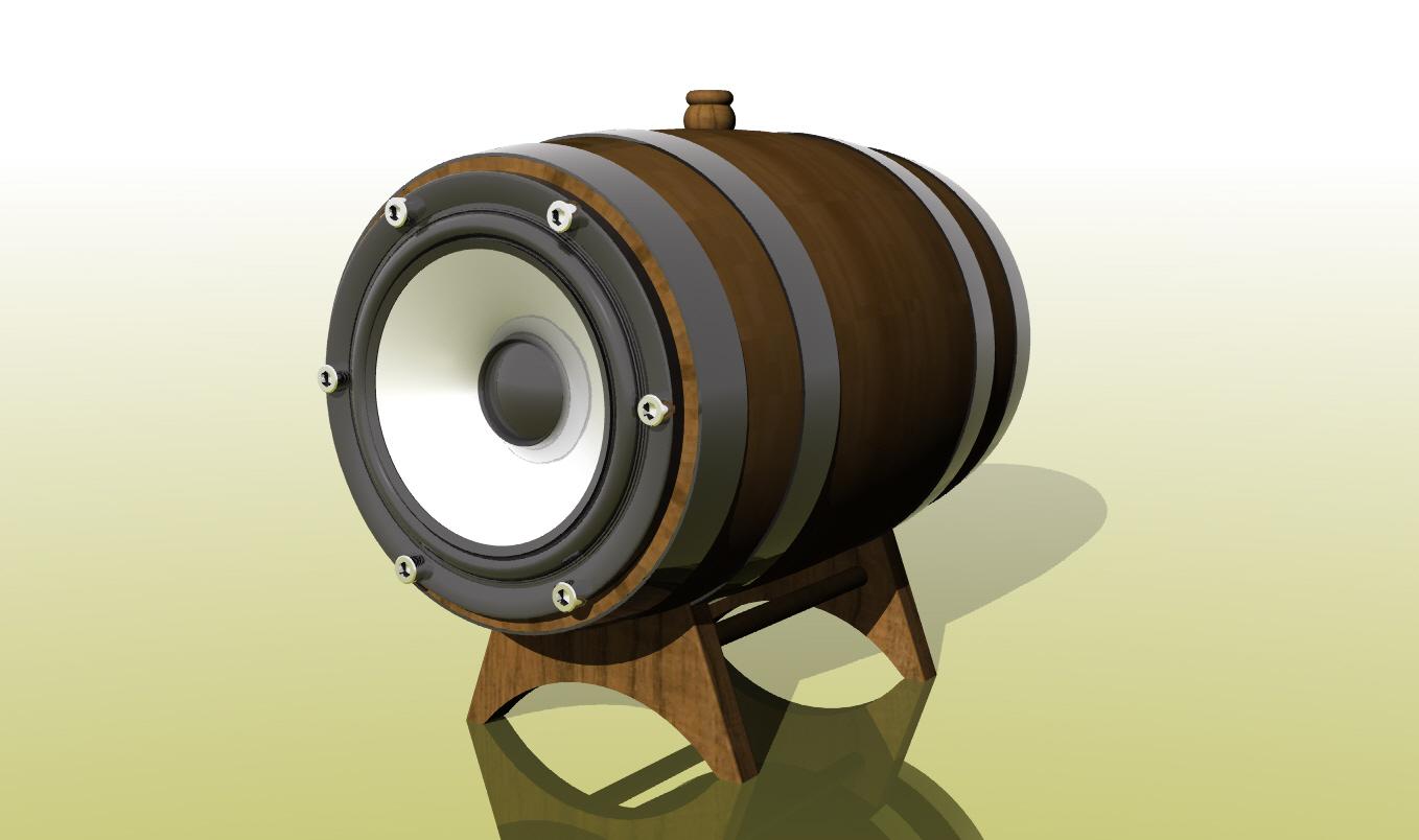 barrelspeaker 3d model