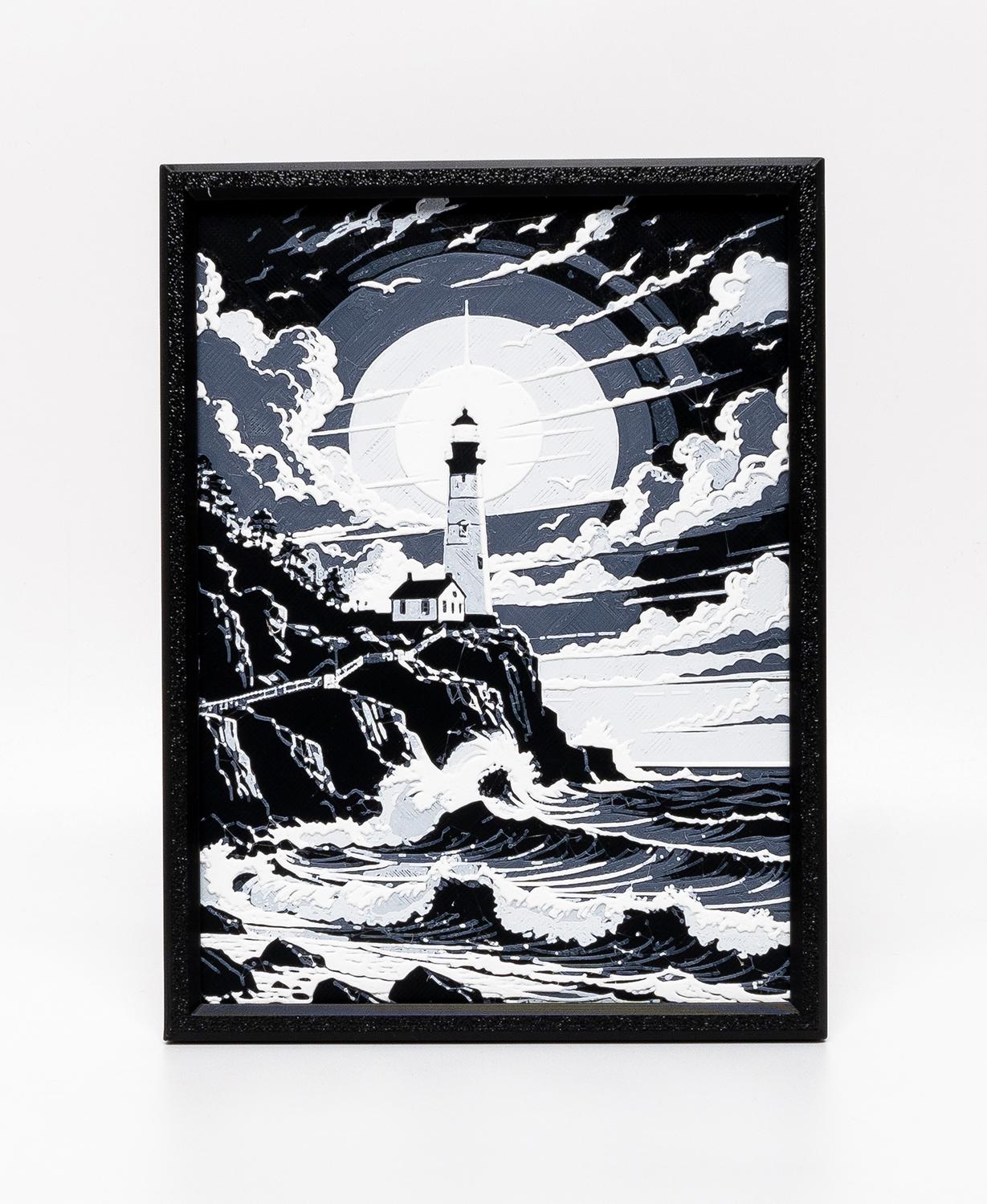 Midnight at Seaside Wall Art 3d model