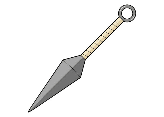 kunai from naruto 3d model