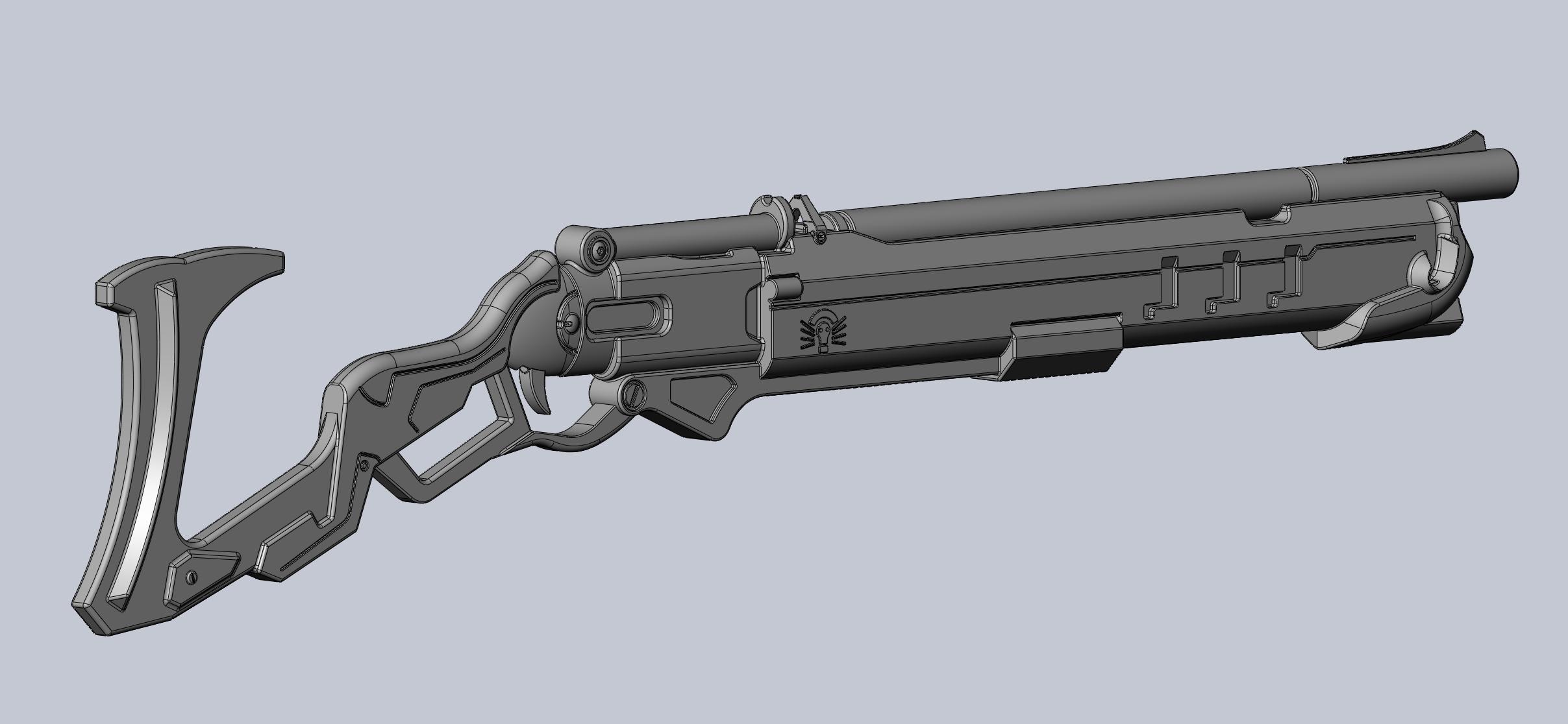 Overwatch Ashe Rifle Assembly 3d model