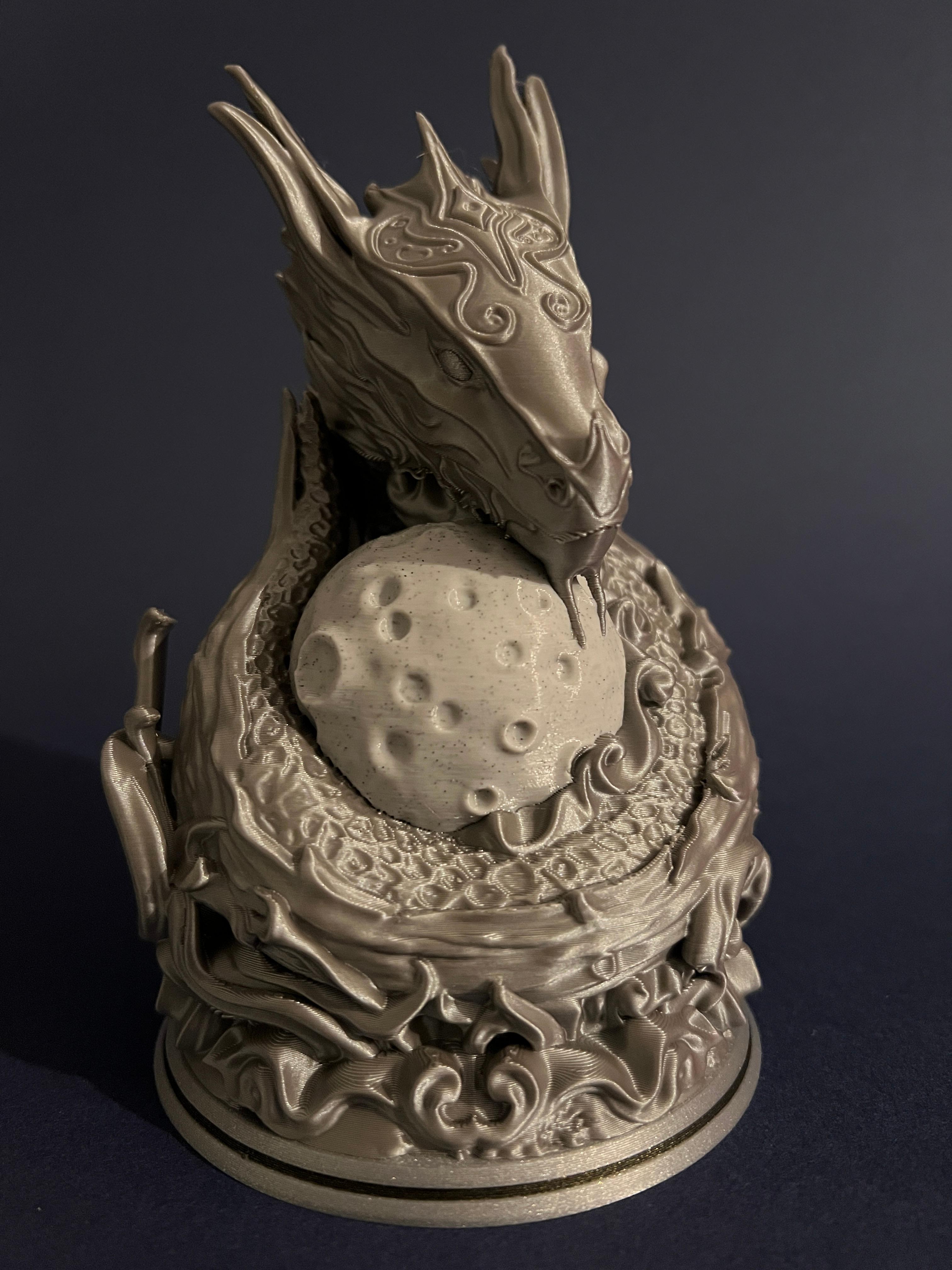 Moon Dragon bust - (Pre-Supported) 3d model