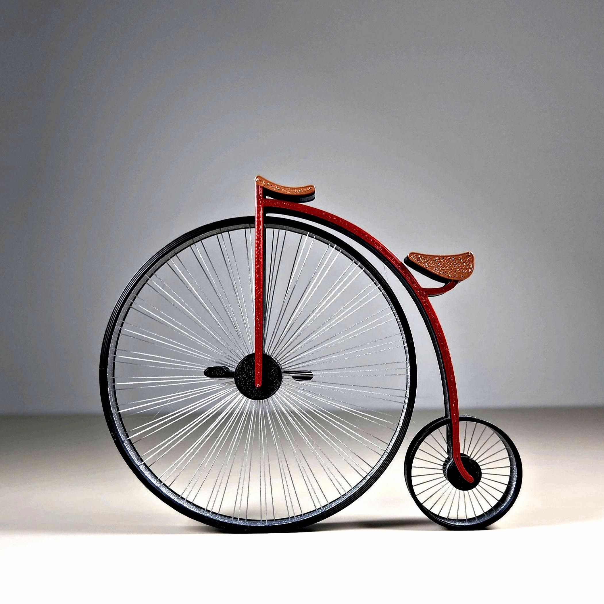 Penny Farthing String Art 3d model