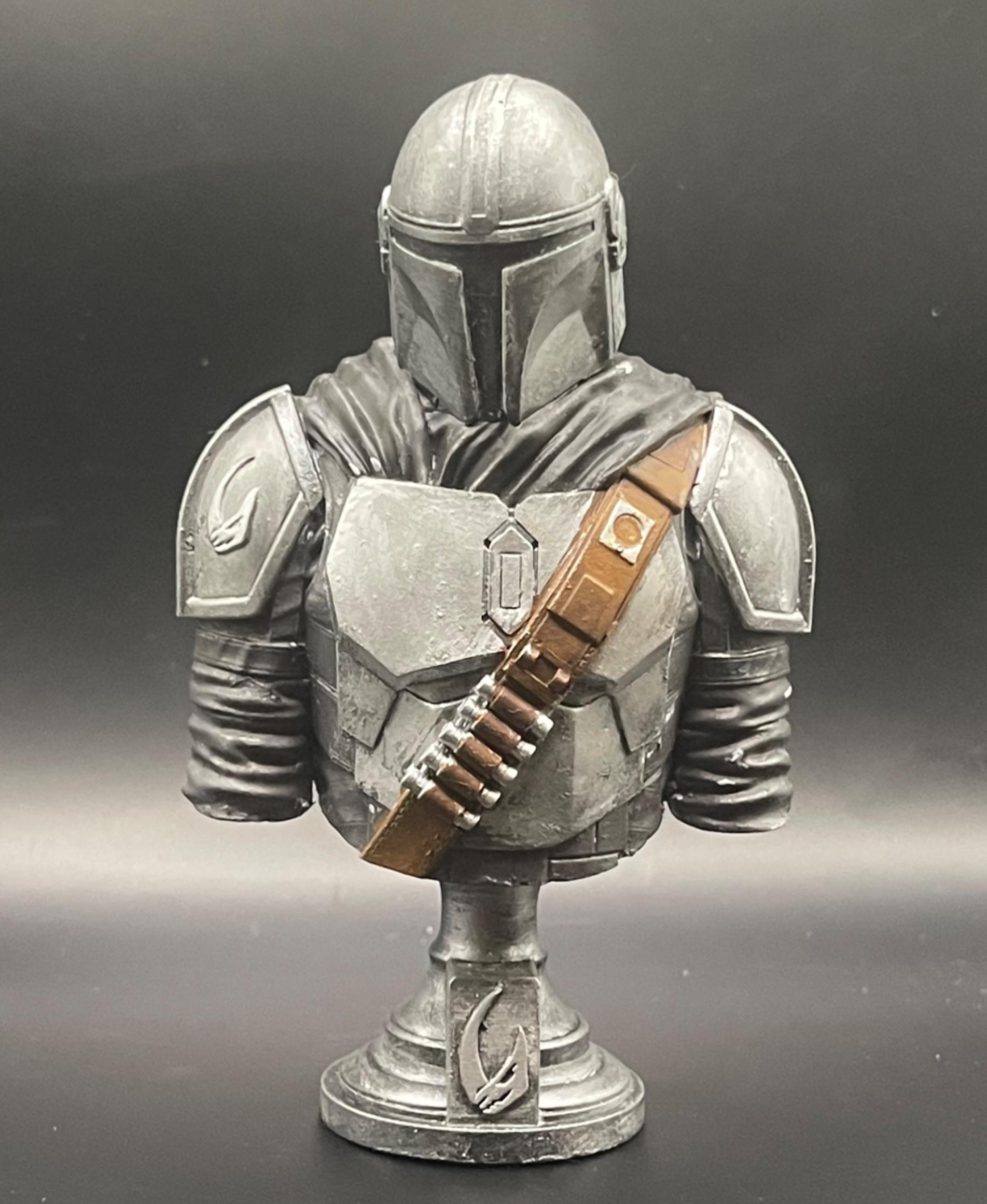 Mandalorian Bust- (Pre-Supported) 3d model