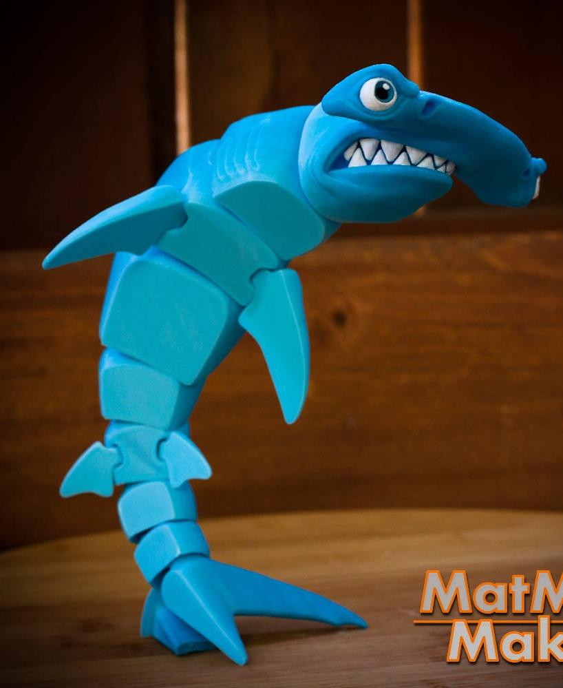 Hammerhead Shark - Articulated Figure 3d model