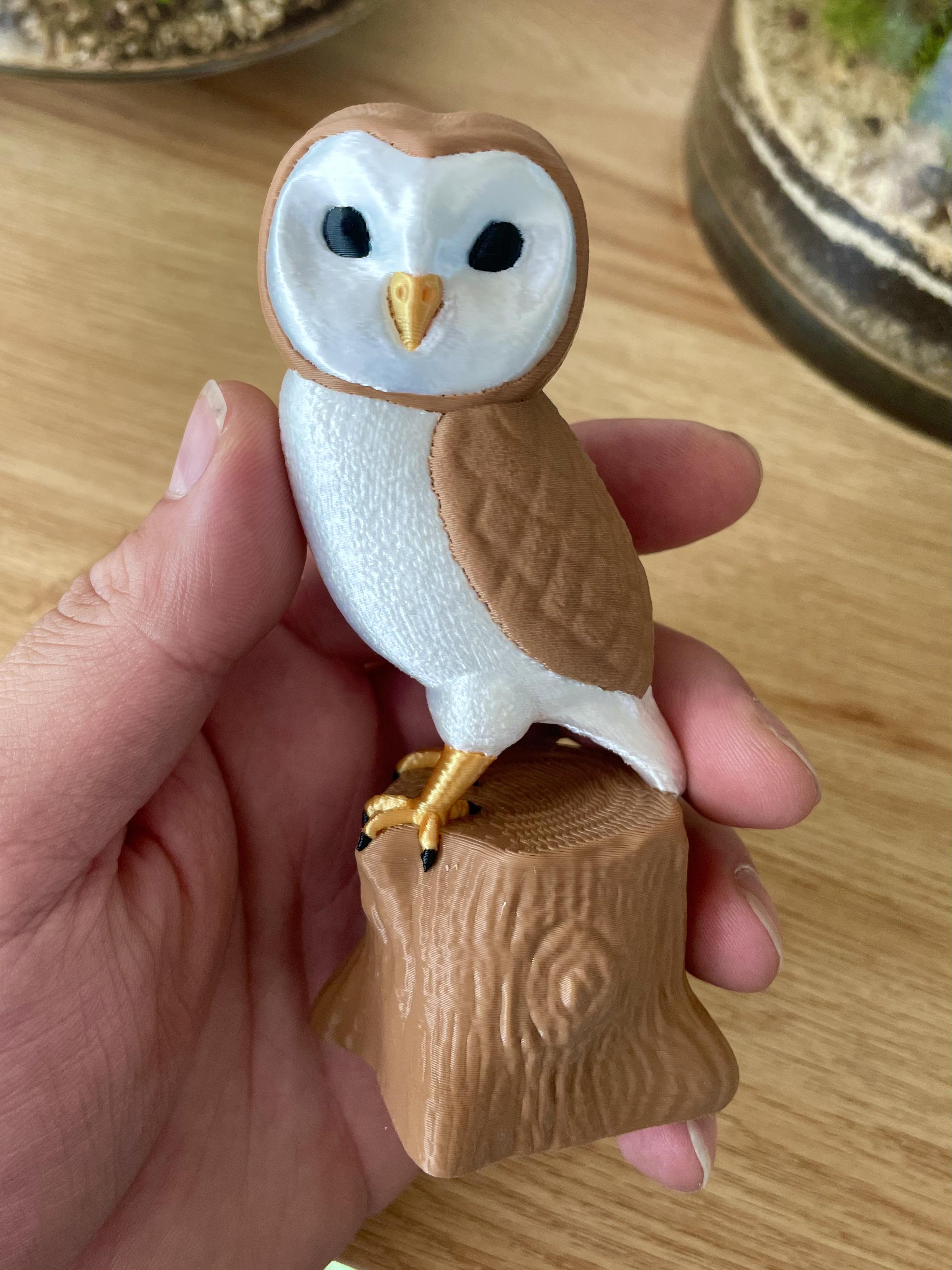 Owl Sculpture On Tree / 3MF / No Supports 3d model