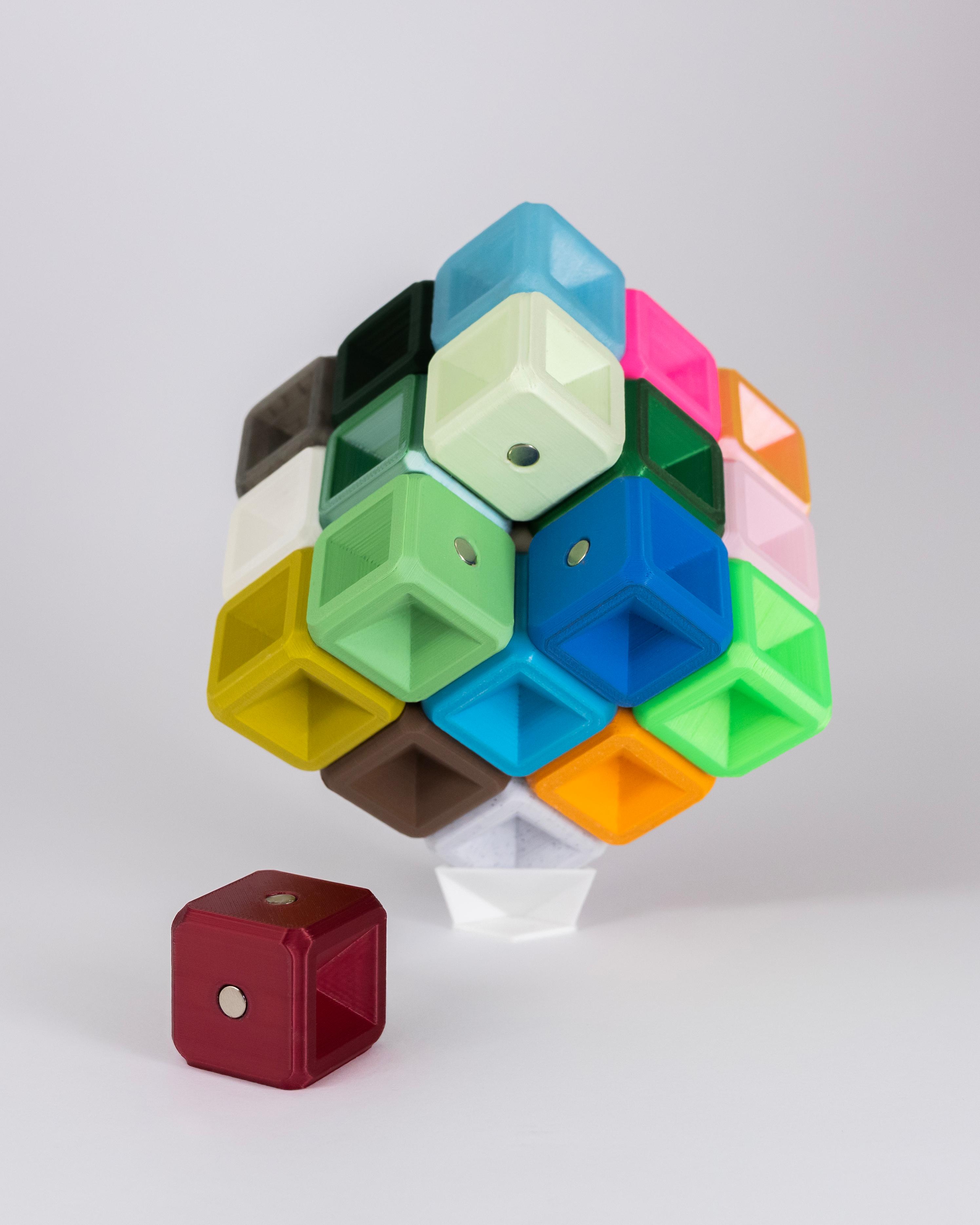 Force Field Puzzle 3x3 Solid Cube 3d model