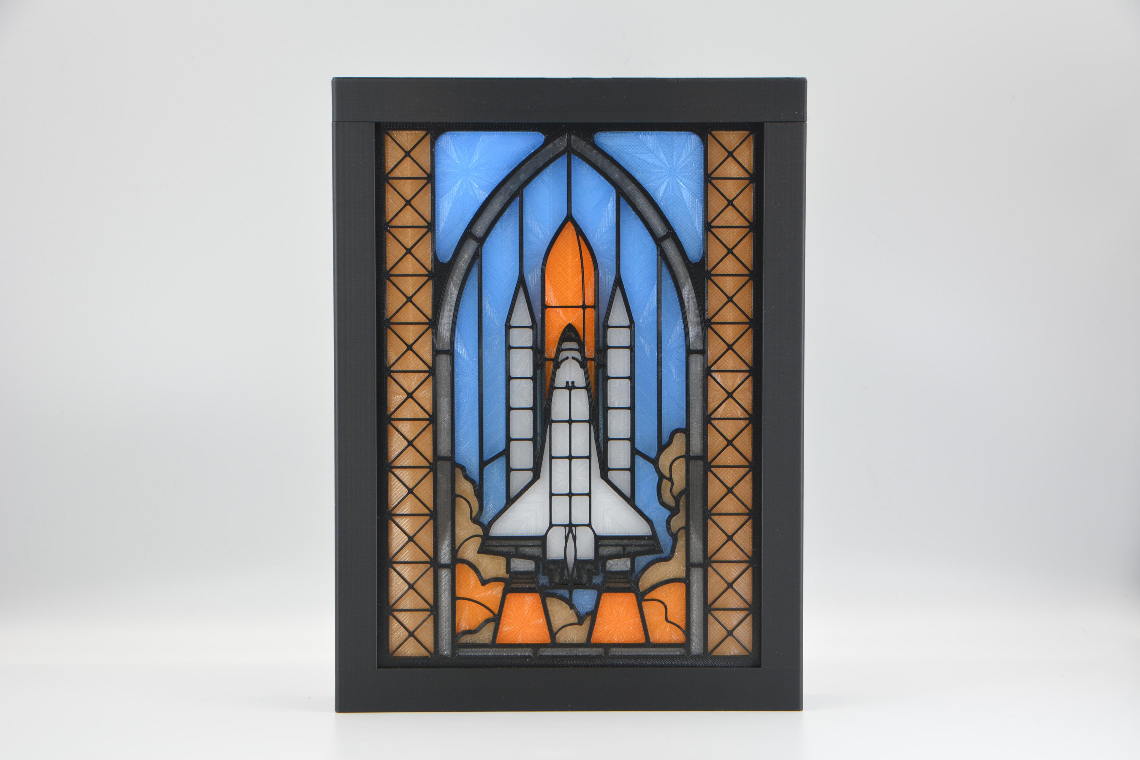 Space Shuttle Stained Glass Lightbox 3d model