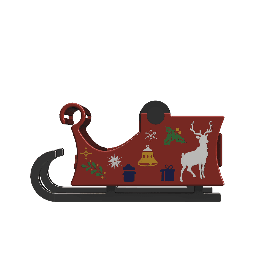 TOILET PAPER HOLDER SANTAS SLEIGH 3d model