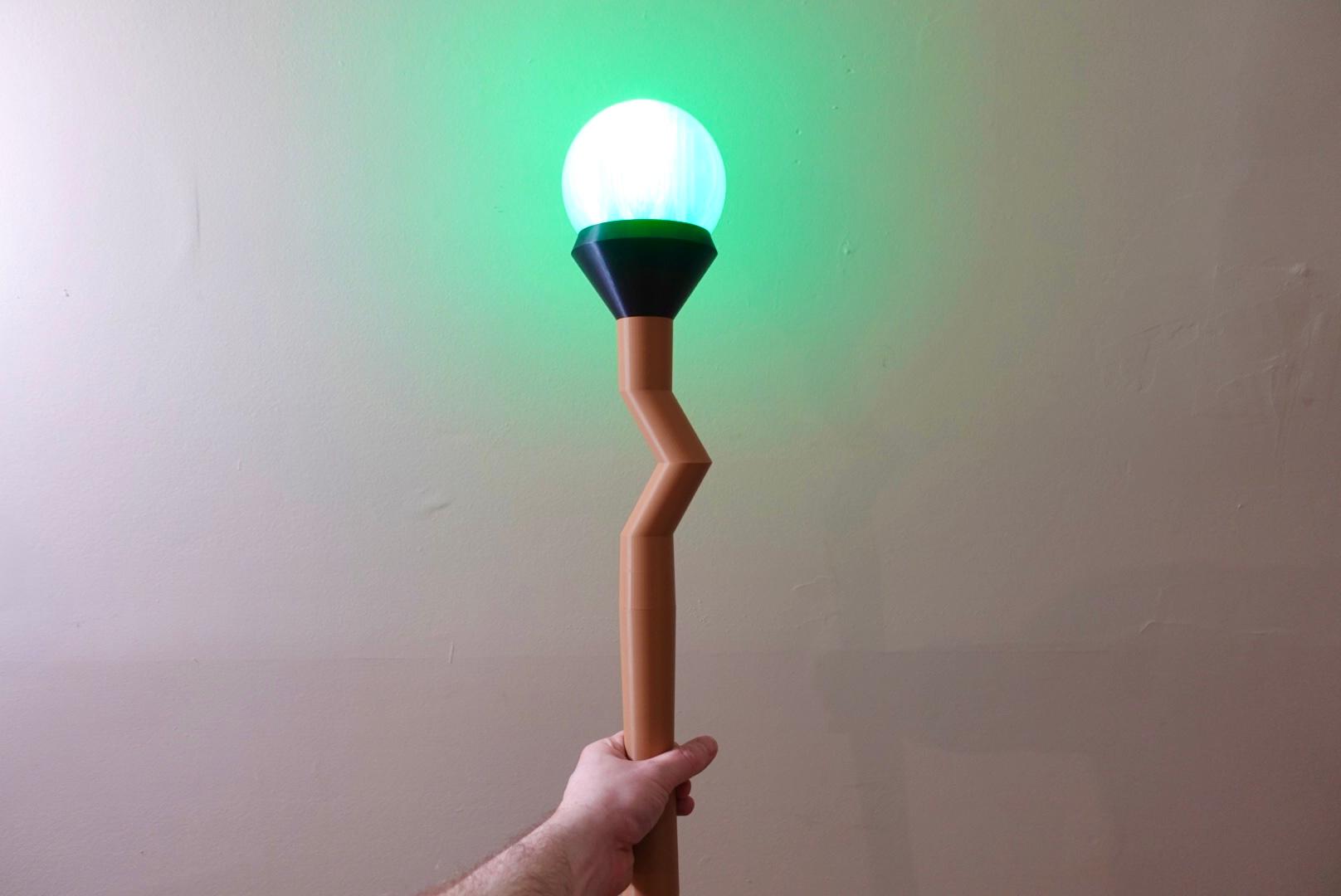 LED Orb Cosplay Wizard Staff (MysticMesh3D) 3d model