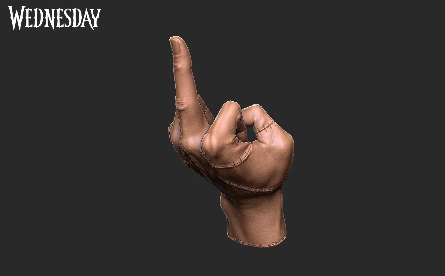 Thing middlefinger - Wednesday series 3D print model 3d model