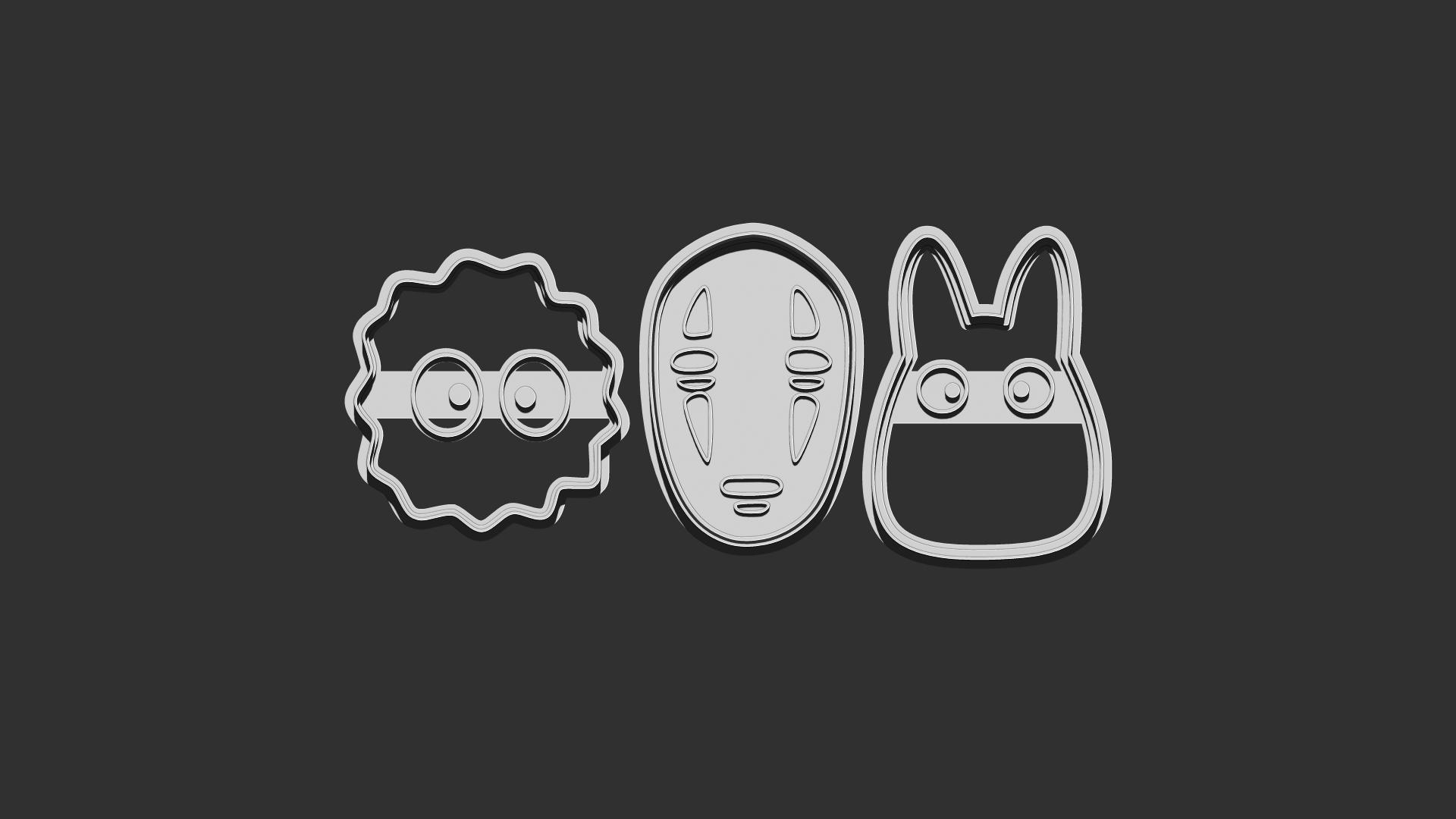 Studio Ghibli Cookie Cutters 3d model