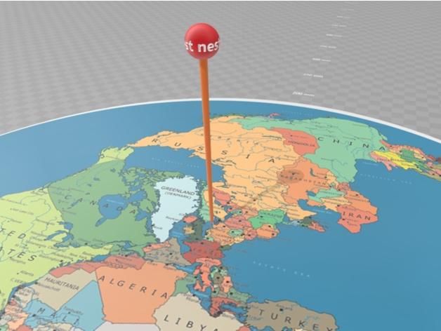 nest-pin for strategic map 3d model